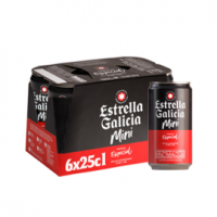 ESTRELLA GALICIA ESPECIAL MINI PACK 6 LATAS 25cl